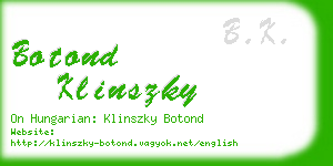 botond klinszky business card